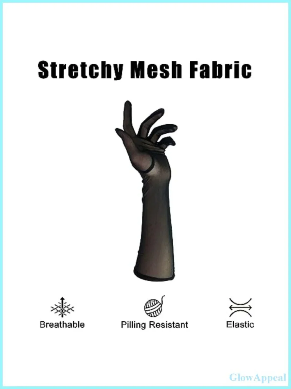 Elbow Length Mesh Gloves Women Sheer Tulle Long Gloves Opera Costume